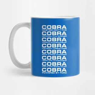 ShelbyCobra 1965 winner white print Mug